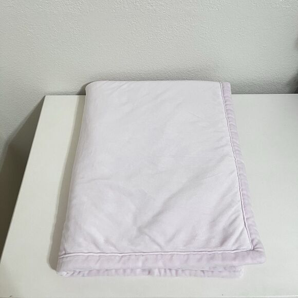 Pottery Barn Kids PBK Pink Velour White Sherpa Baby Blanket Lovey Lovie Blankie - Picture 6 of 15